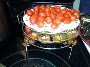 Tomatoes about to be smoked
