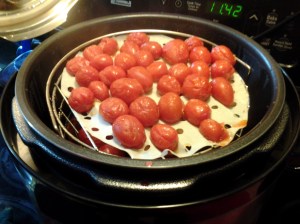 Tomatoes about to come out of the smoker