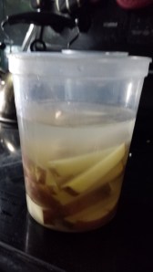 soaking the fries